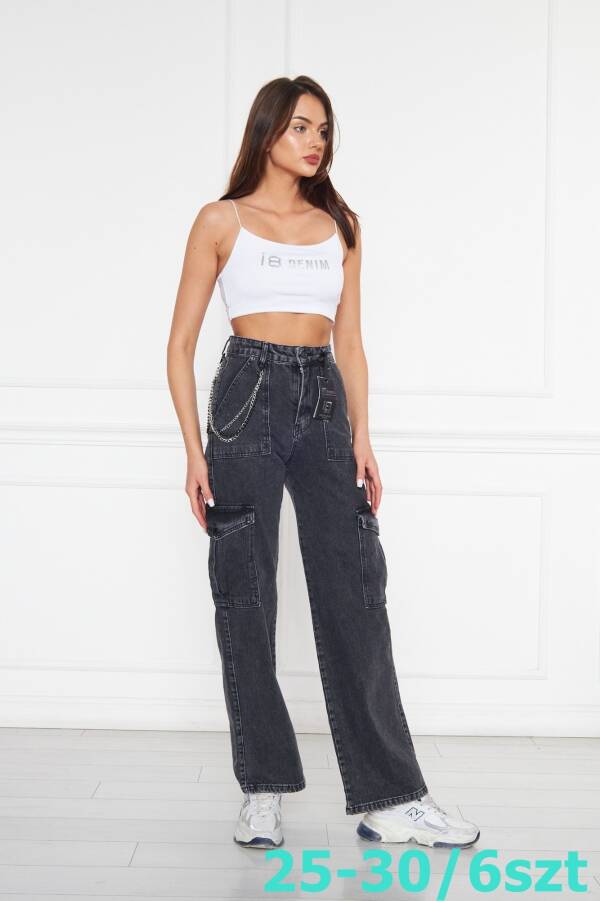 Spodnie damskie jeansy Roz 25-30, 1 Kolor Paczka 6 szt